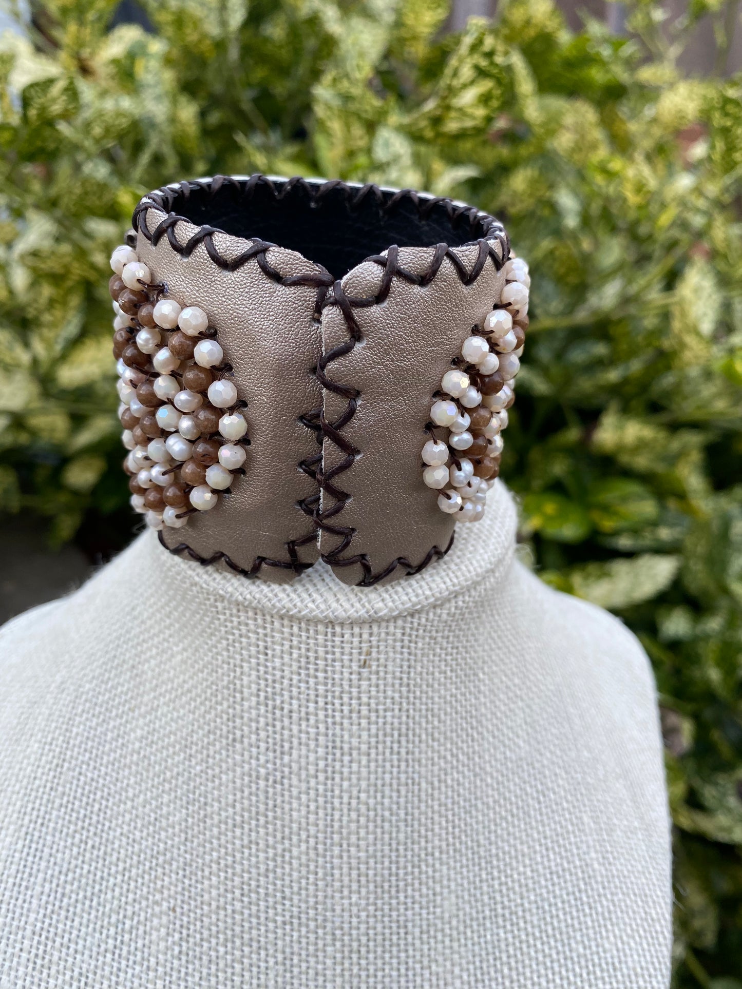 Artisan beautiful earth tone cuff
