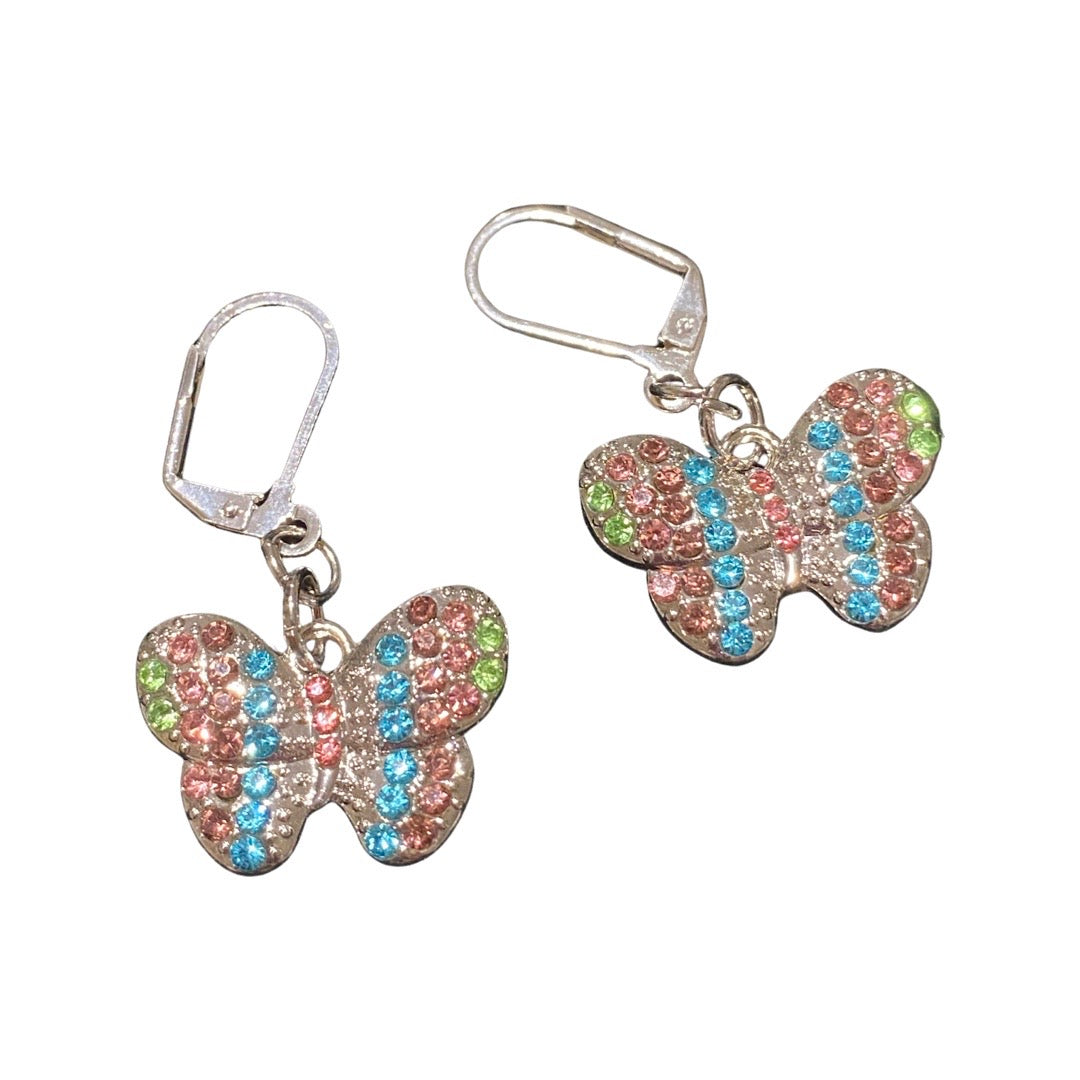 Beautiful sparkly butterfly earrings