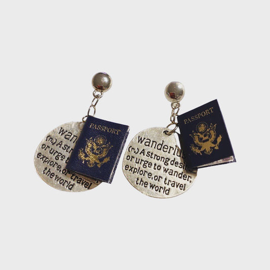 Trinket passport earrings