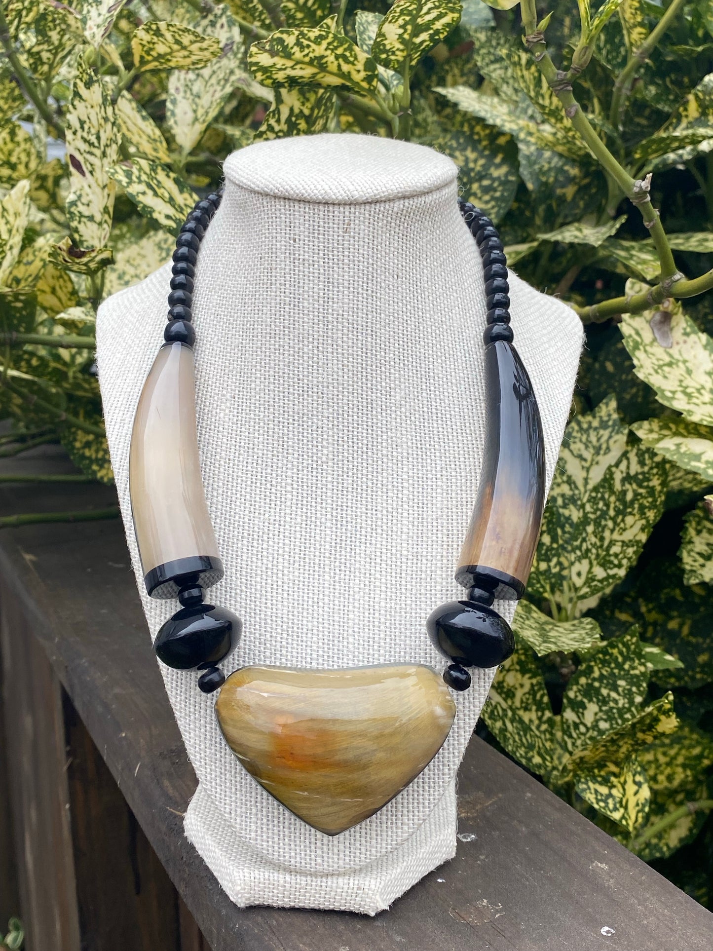 Cowhorn artisan necklace