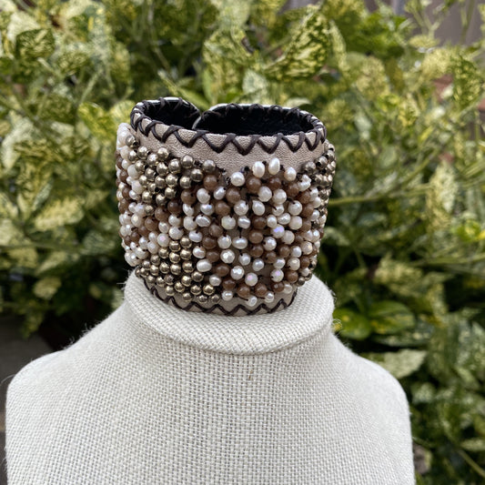 Artisan beautiful earth tone cuff