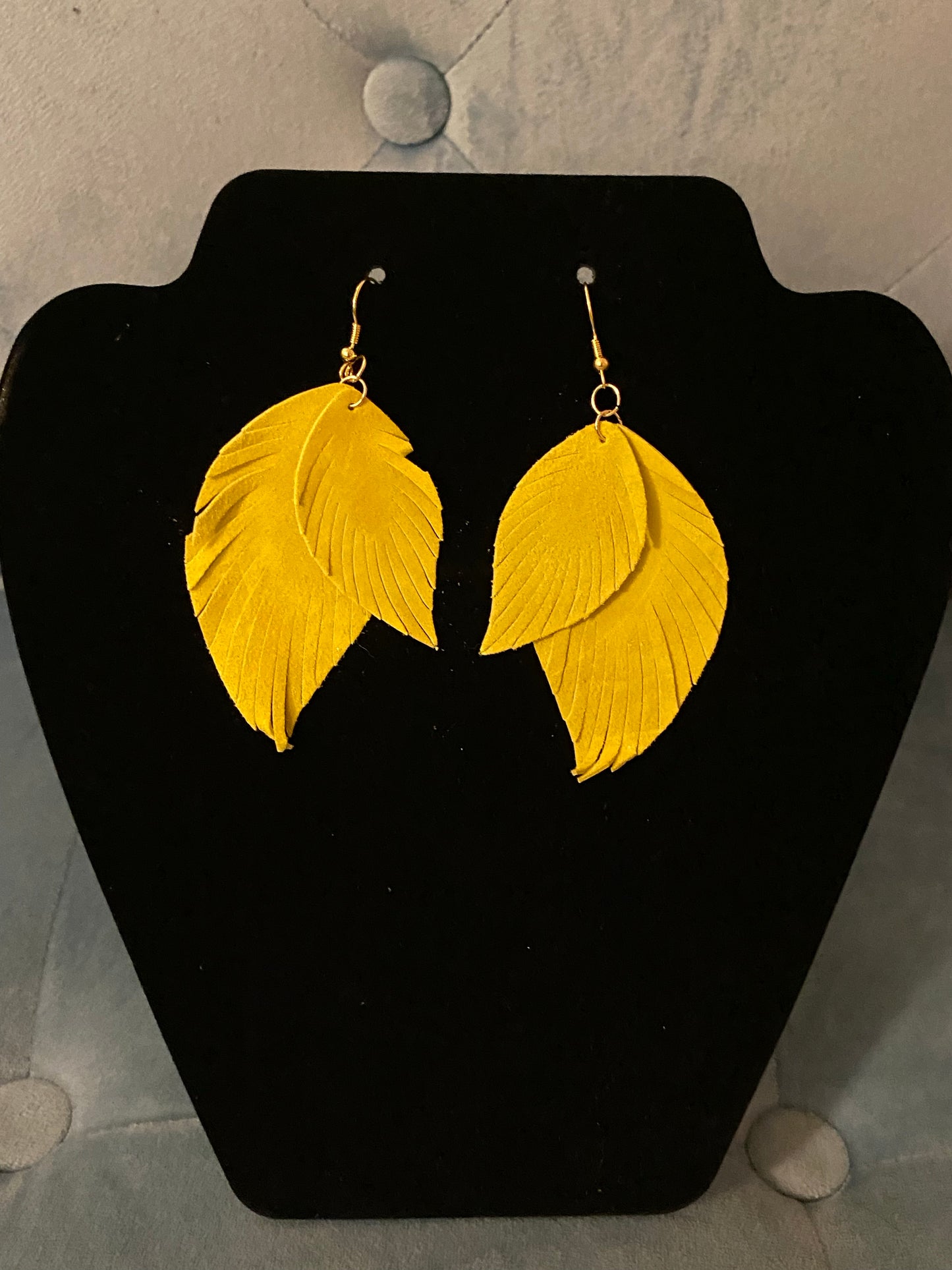 Sunshine leather earrings