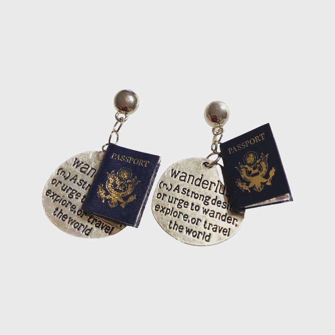 Trinket passport earrings