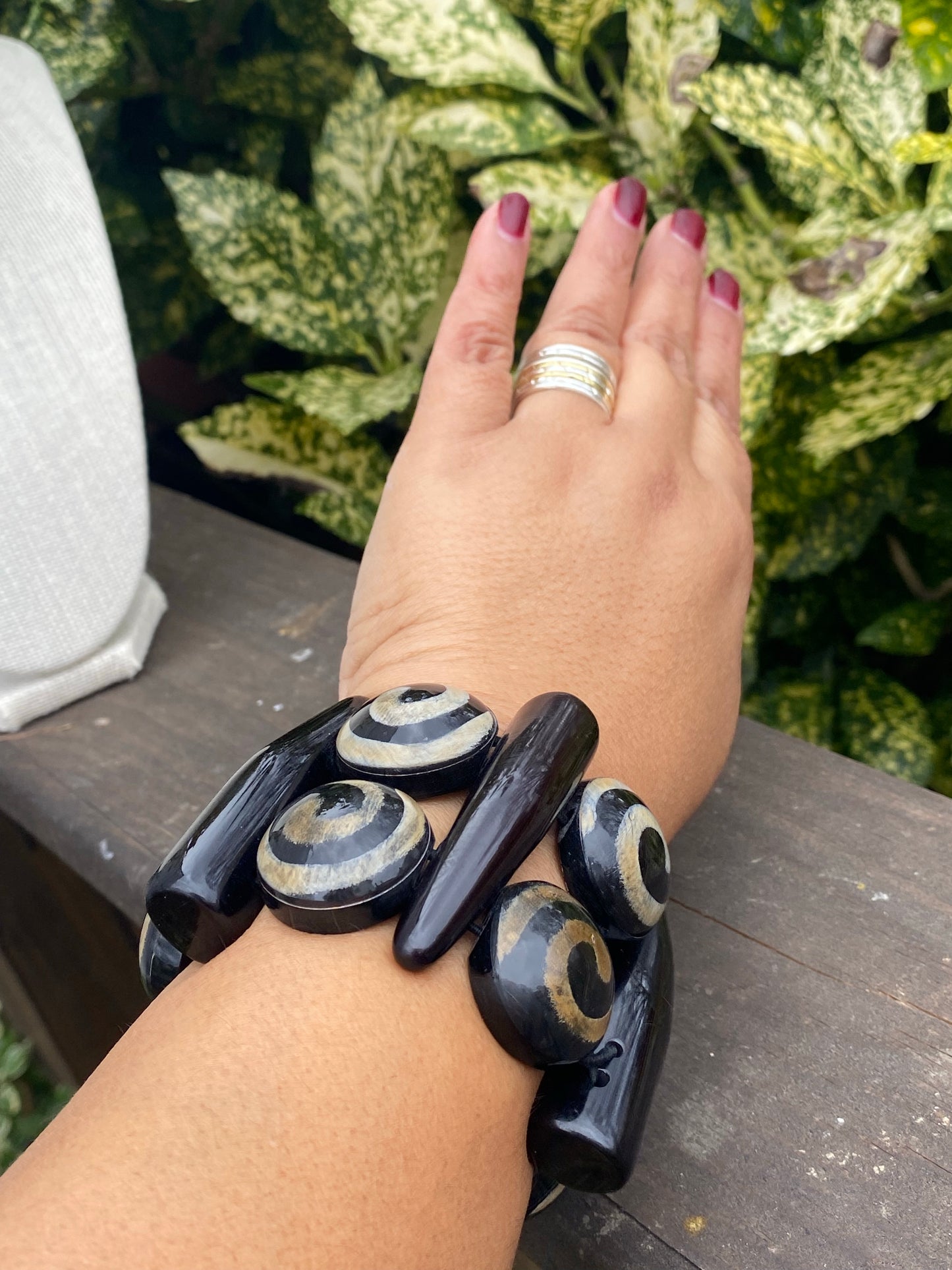 Layered bracelet black and brown