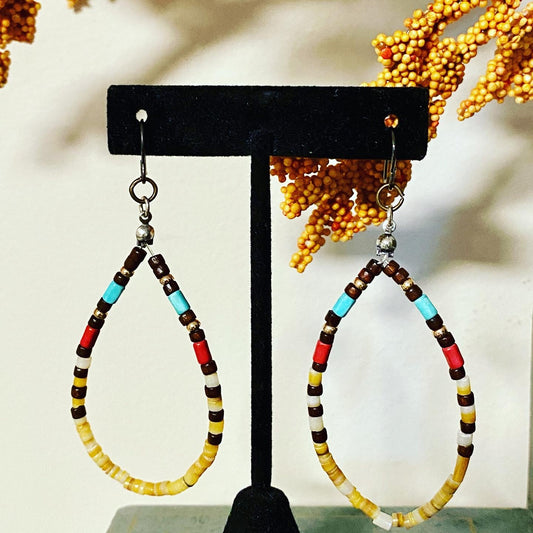 Colorful loop earrings