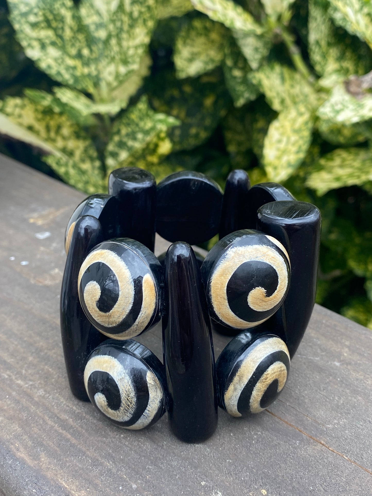 Layered bracelet black and brown